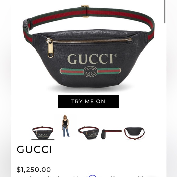 Gucci Fanny pack - black with Gucci logo adjustable - purchased in Italy - Picture 7 of 7